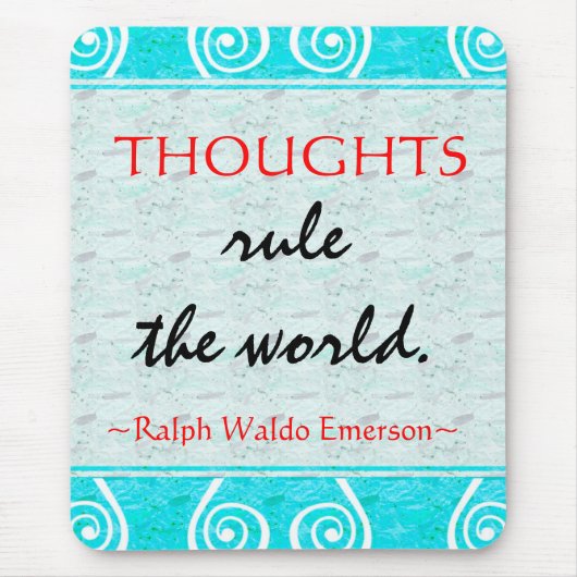 エマーソンの意欲を起こさせる引用文のマウスパッド マウスパッド (正面)