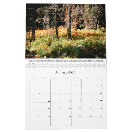 エマーソンのSpriitの科学 カレンダー (1月 2026)