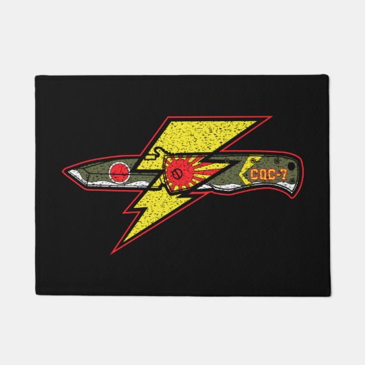 エマーソンナイフCQC-7神風ゼロゴルフタオルこうもり ドアマット (正面)