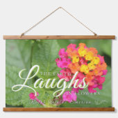 エマーソンビューティフルフローラ引用文 吊り下げ型タペストリー (正面)