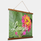 エマーソンビューティフルフローラ引用文 吊り下げ型タペストリー (傾斜あり)