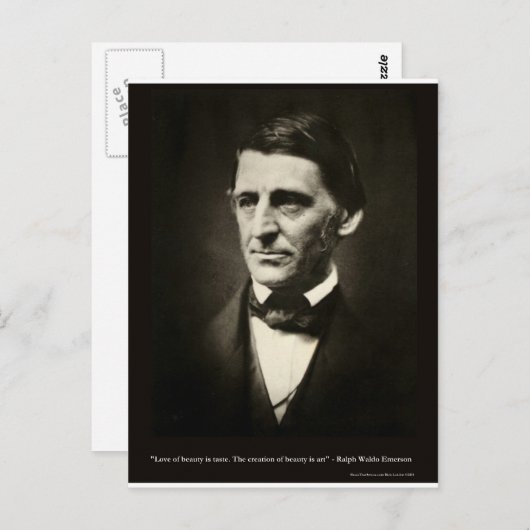 エマーソンラブ美しいの味愛引用文ギフト ポストカード (正面/裏面)