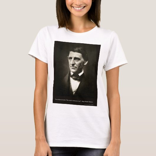 エマーソンラブ美しいの味愛引用文ギフト Tシャツ (正面)