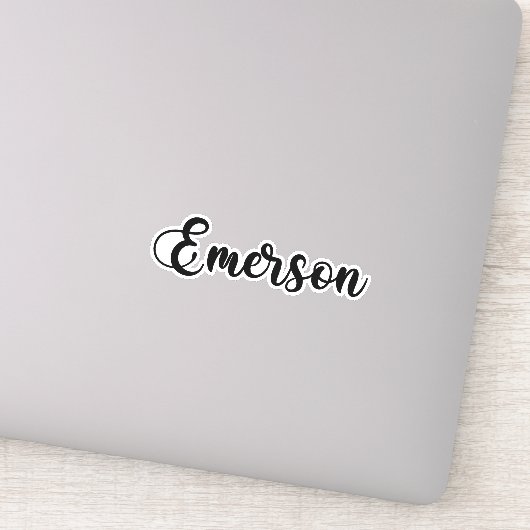 エマーソン名 – 手書き書 シール (詳細)