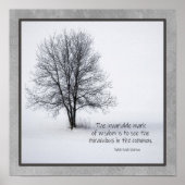 エマーソン引用文が奇跡を見る ポスター (正面)