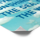 エマーソン引用文のブルースカイ自然写真ポスター ポスター (角)