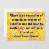 エマーソン引用文はがき ポストカード (正面/裏面)