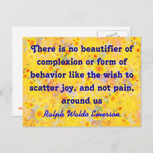 エマーソン引用文はがき ポストカード (正面/裏面)