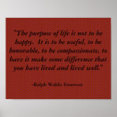 エマーソン引用文オンライフ感動的, ポスター (正面)