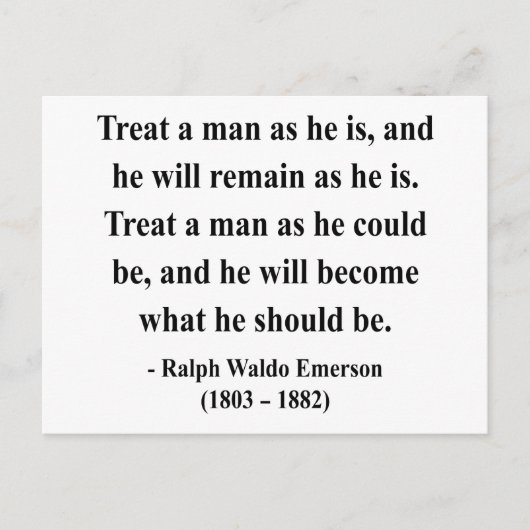 エマーソン引用文9a ポストカード (正面)