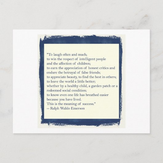 エマーソン引用文 ポストカード (正面)