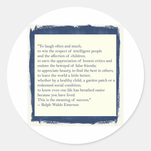 エマーソン引用文 ラウンドシール (正面)