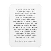 エマーソン感動的引用文冷蔵庫用マグネットの成功 マグネット (縦)