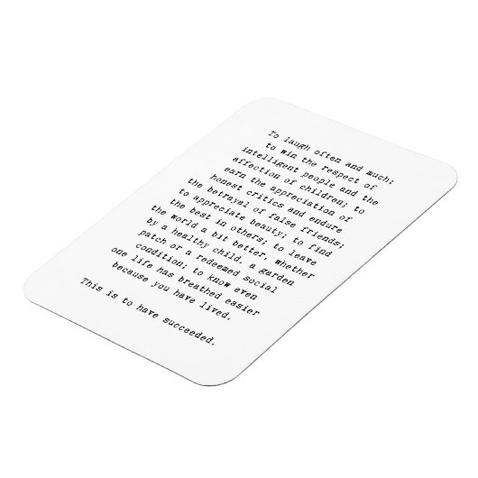 エマーソン感動的引用文冷蔵庫用マグネットの成功 マグネット (左側)