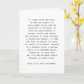 エマーソン感動的引用文 カード (黄色い花)