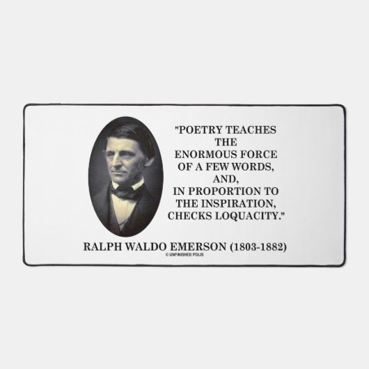 エマーソン教え詩の巨大な力の数語 デスクマット (正面)