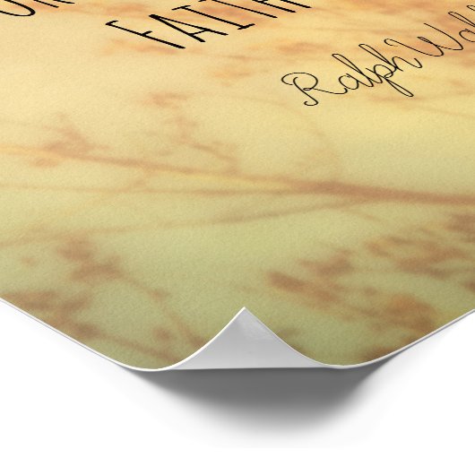 エマーソン文感動的書引用文自然アート ポスター (角)