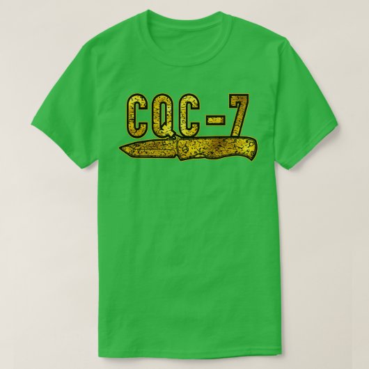 エマーソンEKI CQC7ナイフコレクターオペレーター金ゴールド Tシャツ (デザイン正面)
