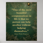 エマーソ救済ン引用文 |緑のヴィンテージ ポスター (正面)