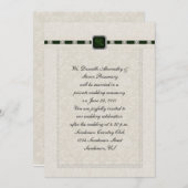 エマールドリボン&レースポ結婚ストズ 招待状 (正面/裏面)