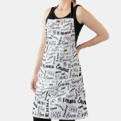 エマ名前をカスタムする白黒 エプロン (インサイチュ)