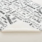 エマ名前をカスタムする白黒 シェルパブランケット (3/4)