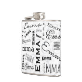 エマ名前をカスタムする白黒 フラスク (左)