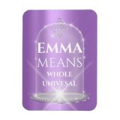 エマ名意味の結婚ブライダル誕生日紫 マグネット (縦)