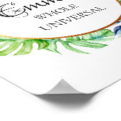 エマ名意味トロピカルブライダル誕生日ギフト ポスター (角)