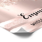 エマ名意味誕生日スウィート16thブライダルギフト ポスター (角)