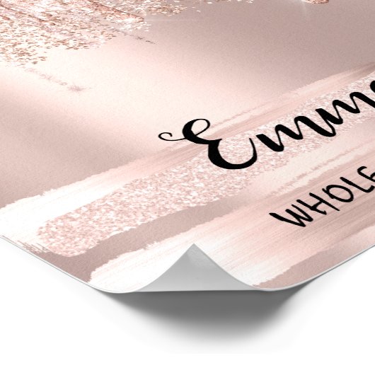 エマ名意味誕生日スウィート16thブライダルギフト ポスター (角)