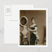 エマ女王（1836年～85年）（セピア写真） ポストカード (正面/裏面)