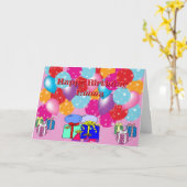 エマ誕生日カード カード (黄色い花)