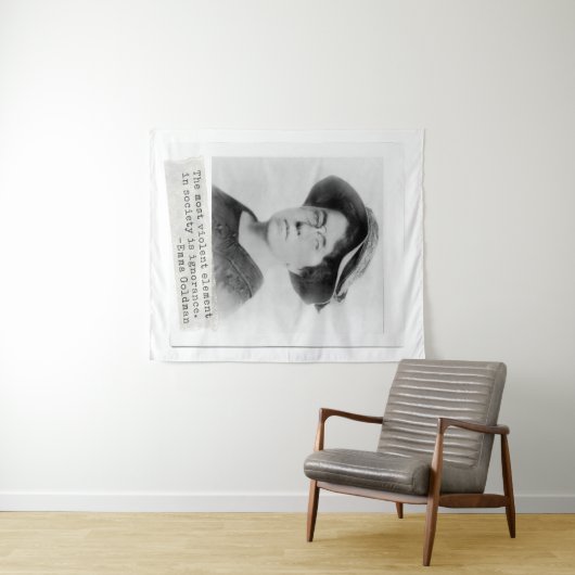 エマ・ゴールドマン引用文 – 無知 – 女性の活動 タペストリー (インサイチュ(横))