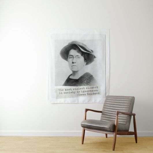 エマ・ゴールドマン引用文 – 無知 – 女性の活動 タペストリー (インサイチュ)