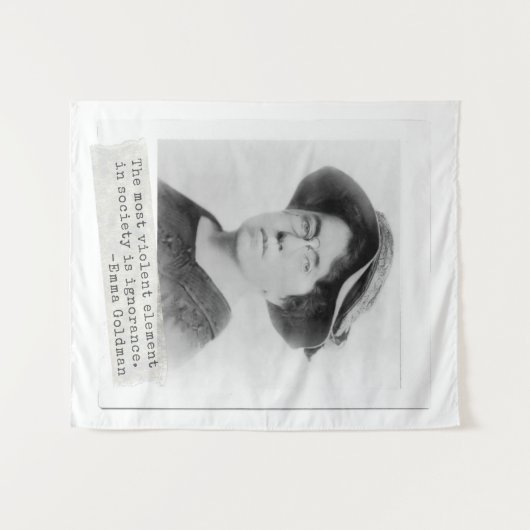 エマ・ゴールドマン引用文 – 無知 – 女性の活動 タペストリー (正面(横))