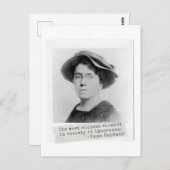 エマ・ゴールドマン引用文 – 無知 – 女性の活動 ポストカード (正面/裏面)