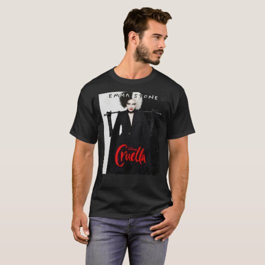 エマ・ストーン・クルエラ新クラシック作映画Tシャツ Tシャツ (正面フル)