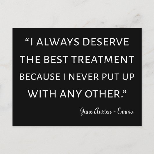 エマ・バイ・ジェーン・オースティン・クォートII ポストカード (正面)