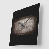 エマ・ボルデン墓マーカー – 秋川, MA スクエア壁時計 (傾斜)