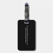 エマ・ボルデン墓マーカー – 秋川， MA ラゲッジタグ (裏面縦)