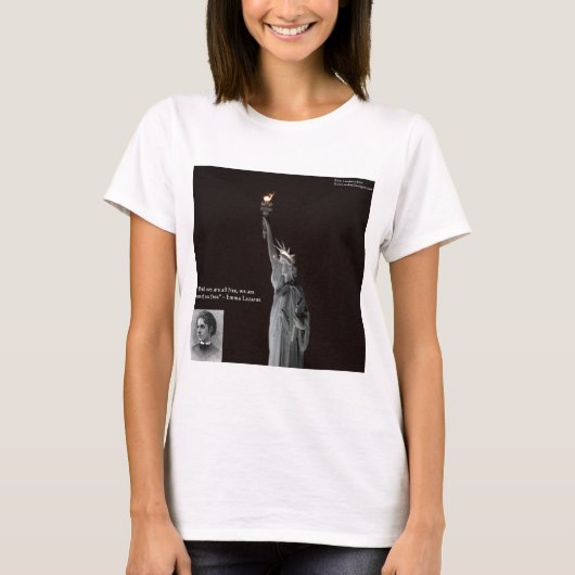 エマ・ラザラスと自由の女神のギフト＆カード Tシャツ (正面)