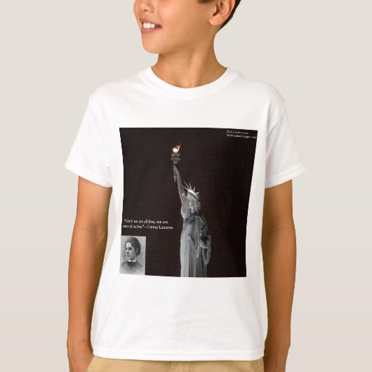エマ・ラザラスと自由の女神のギフト&カード Tシャツ (正面)