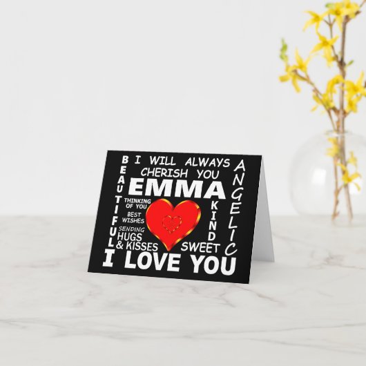 エマ 愛してる カード (黄色い花)