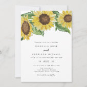 エマ – 水の色ひまわり素朴カントリーバーン 招待状 (正面)