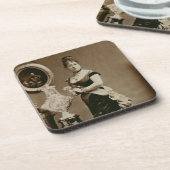 エマ(1836-85年)女王(セピア色の写真) コースター (左側)