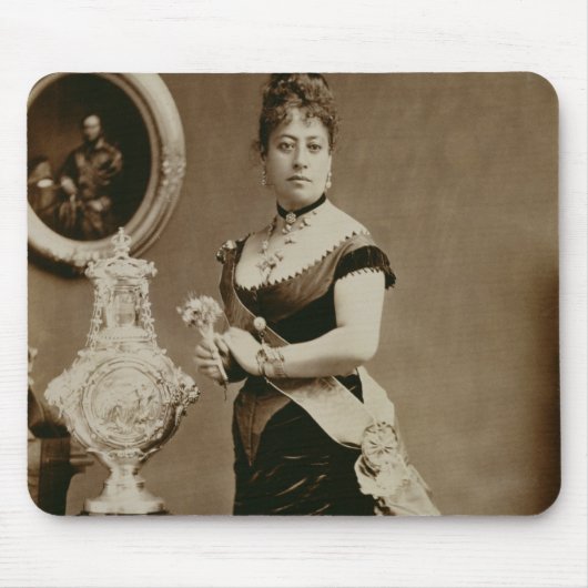 エマ(1836-85年)女王(セピア色の写真) マウスパッド (正面)