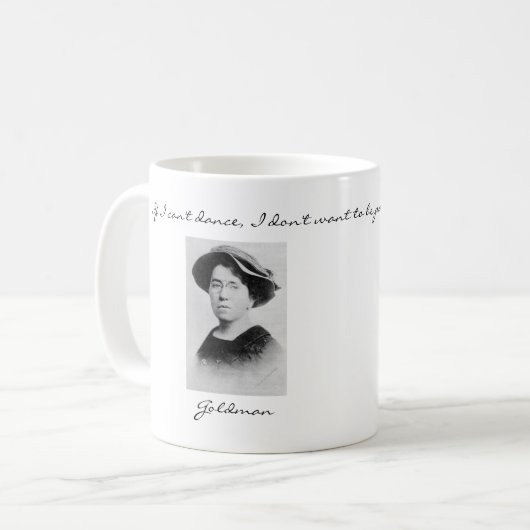 エマGoldmanの無政府主義者はマグを引用します コーヒーマグカップ (正面左)