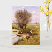 エミイルクロースの絵を描くことの挨拶状 カード (黄色い花)