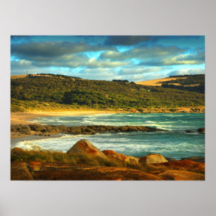 エミタビーチ Flinders Island, Tasmania ポスター
